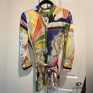 Zara Patterned Silky Dress